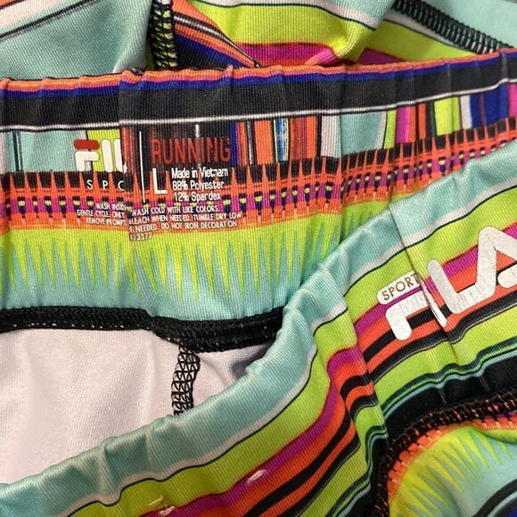Fila multi-color running shorts, size L - Picture 3 of 3
